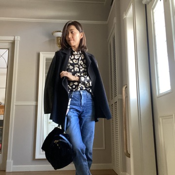 ZARAのアニマル柄オーバーサイズシャツで、マリンアンドウォークへ。