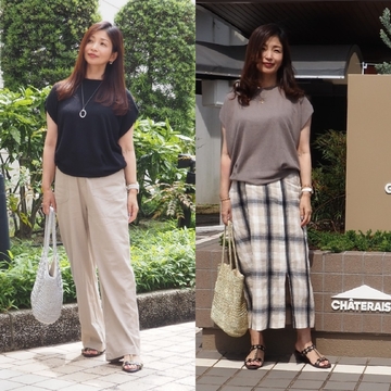 オトナ女子にこそ着て欲しい！！初めてのＧＵは、ループヤーンウエストタックＴ☆お気に入り過ぎて色違いで追加購入♡♡♡