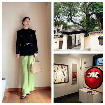 ライムグリーンのパンツコーデで、Crafting Japanの展示会へ