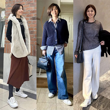 しゃれ感も歩きやすさも両立！おしゃれな50代おすすめの「白スニーカー」コーデ3選