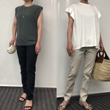 身長別バイヤーが着比べ！RED CARD×eclat「Anniversary（麻混タイプ）」