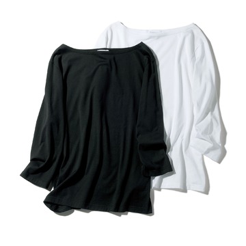 自宅でもちょっとそこまでもぴったり！「SUNSPEL」ボートネックTシャツ