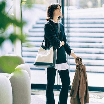 感動の脚長感！引き締め効果抜群「リブ編み仕立て」のニットパンツ