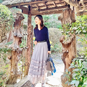 ユニクロネイビートップスで台湾茶を楽しみました！