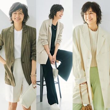 富岡佳子さんが着る『春ジャケット』気取らずカジュアルに着たい