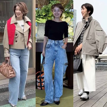 【50代のランチコーデ5選】デニムやボーダートップスを使って“頑張りすぎない着こなし”を実現！