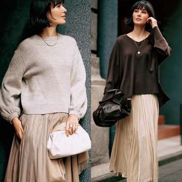 【細見えニットコーデ5選】この冬は体がきれいに見えるニットをねらい撃ち！