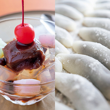 京の味を自宅で。月ヶ瀬の「あんみつ」と大黒屋鎌餅本舗の「鎌餅」【一流店の美味をお取り寄せ〈京都編〉】