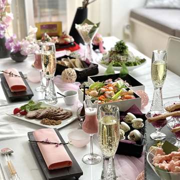 ひな祭りのテーブルコーディネートとお料理
