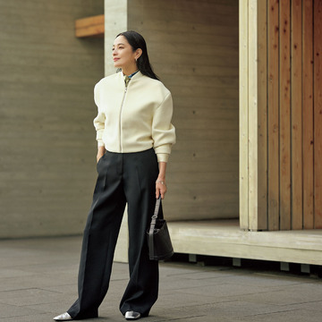 潔くてしなやか。今、エレガンスが香る一本があれば。「パンツ」で始める、秋の華リュクススタイル