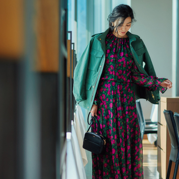 ランチ女子会にはエレガンスなプリントで思いきりおしゃれに【ワンピース30days】