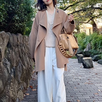 この冬第一号コートは『MOGA』のキャメル☆