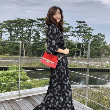 ZARAの着痩せワンピースでテラスランチ♩