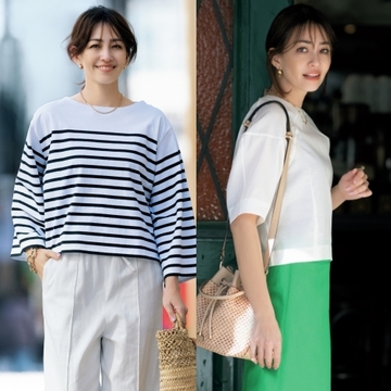 【短め丈トップスコーデ9選】スタイルUPにもお役立ちで大人にいいことづくめ