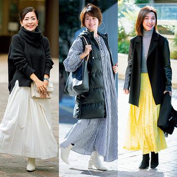 【リアル愛着服】冬はきれい色で華やかに！エクラ華組「スカート＆ワンピ」コーデ3選