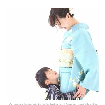 いよいよ中学生　入学式は着物　