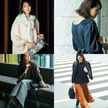 【50代 冬の華やぎスタイル】大人の女らしさは”華”のある「トップス&スカート」でつくる！