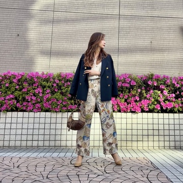 大人の柄パンコーデ