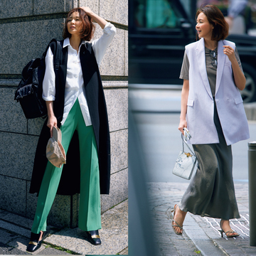 【ジレでつくる細見えコーデ3選】洗練されたおしゃれ感と体型カバーがかなうジレスタイル