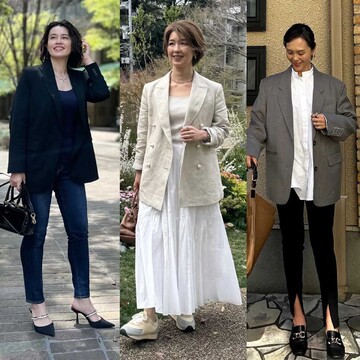 【50代のジャケットコーデ5選】オーバーサイズジャケットをおしゃれに上品に着こなすには？