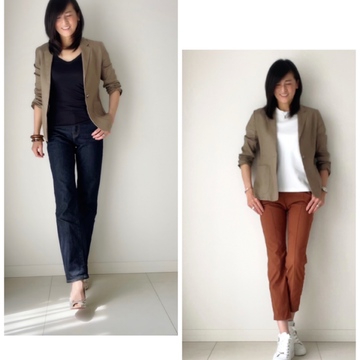 リネンジャケットコーデ