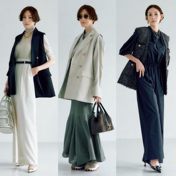 羽織るだけで華やかでかっこいい！50代が買うべき「ショートジレ」