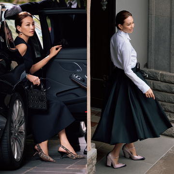 【“女優顔”の靴コーデ4選】クラシカルでエレガント。存在感のある靴で姿勢も美しく