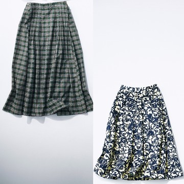 【洗練柄のロングスカート2選】おすすめは主役感のある花柄と上品なチェック