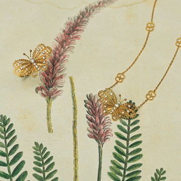 「グッチ」のゴールドリング＆ネックレスはGGモチーフが施された技ありデザイン