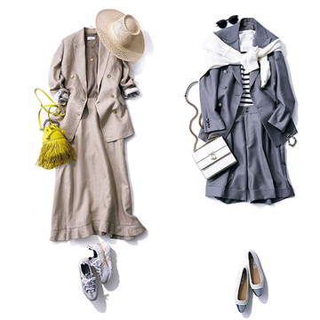 ジャケットの堅い印象を払拭！「セットアップ」で楽しむアラフィー女性向けコーデ2選