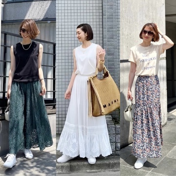 夏のスカートコーデ♡5style
