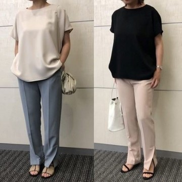 夏も涼やかに着られて快適！E by éclat「コクーンブラウス」を150cm台の小柄バイヤーが着比べ！