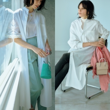 【白シャツワンピース着回し4コーデ】一枚でカジュアルからきれいめまでOK！