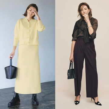 着心地のいいニットのセットアップコーデからブラウン×ボルドーの秋色コーデまで【50代の1週間コーデ】 