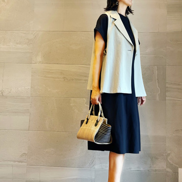 夏のショートジレ　3style