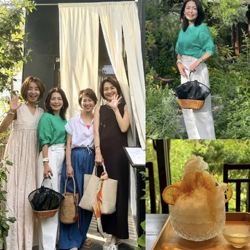 真夏の鎌倉♢グリーン✖️ホワイトコーデで美味しいランチとかき氷♡