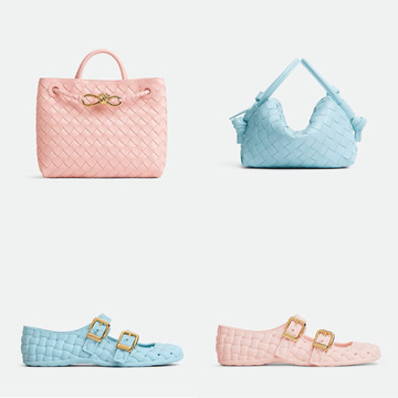 【eclat’s pick up】洗練されたパステルカラーで50代のおしゃれに寄り添う、ボッテガ・ヴェネタの新作バッグ＆シューズに注目！