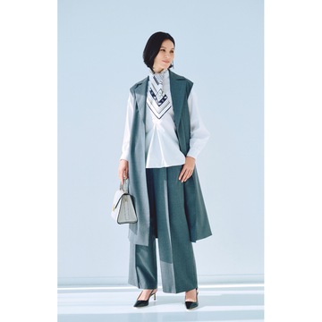 ジレとワイドパンツのセットで、お仕事服をアップデート！気温20℃｜4/17(水)【50代の毎日コーデ】