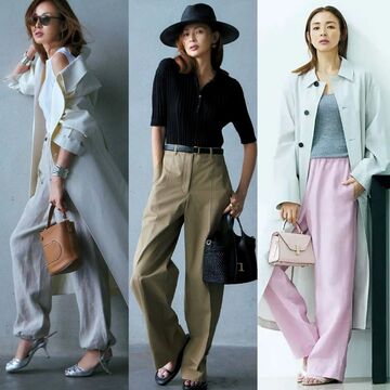 春らしい軽やかさ、上品なこなれ感がおしゃれな「5月のパンツスタイル」