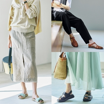 【旬のフラットサンダルコーデ3選】ちょっと攻めぎみ、だけど品よく仕上がる