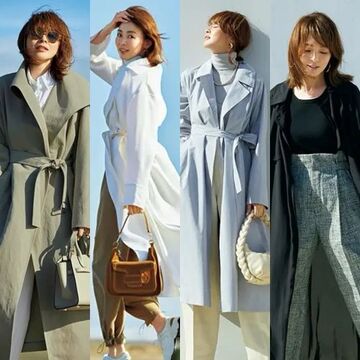 50代にふさわしい「女優顔スプリングコート」はおるだけで女らしい