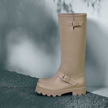 【おしゃれを格上げするベージュ小物2選】ジミー チュウのレインブーツ&ジル サンダーのベルトバッグ