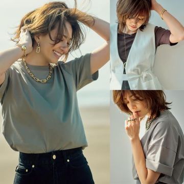 50代「Tシャツの着こなし方」大人の上品カジュアル
