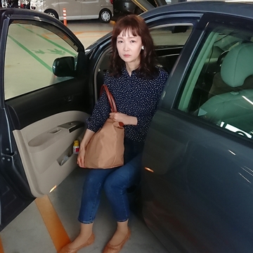 車でご近所へお買い物コーデ