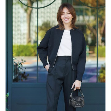 毎日着たくなる、着心地のよさとほどよい華やかさが魅力！「E by éclat」ミラノリブZIPブルゾン