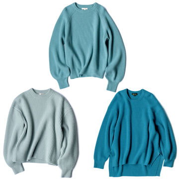 ベースカラーの次に活躍するのは“ブルー系”との呼び声【ニットをもっと素敵に見せるワザ3】