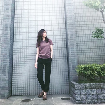 甲深シューズ&ウエストゴムのテーパード