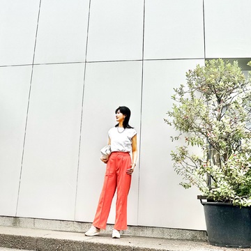 GUオレンジパンツで六本木ヒルズランチ