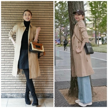 【きれいめ✖️カジュアル✨】トレンチコートで作る2つの私スタイル✨🧥