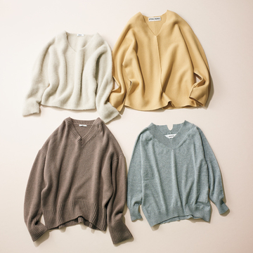【2021秋冬最新ニット】フェイスラインすっきり！ ニット選びは“鎖骨見せ”がポイントに